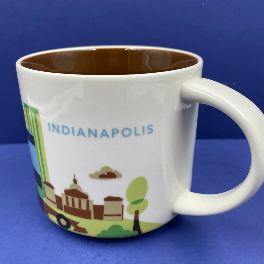 Starbucks You Are Here Indianapolis Coffee Mug 14oz 2016 City Series Ceramic
